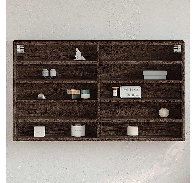 vidaXL Schrankmodule Vitrinenschrank Braun Eichen-Optik 100x15x58 cm Holzwe günstig online kaufen