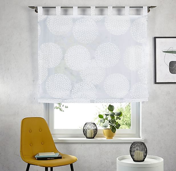 my home Raffrollo "Belem" mit Schlaufen Transparent, Voile, Polyester günstig online kaufen