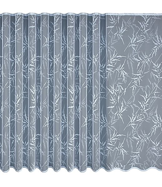 QBTEXTIL Gardine Bambus Blätter Weiß, Kräuselband günstig online kaufen