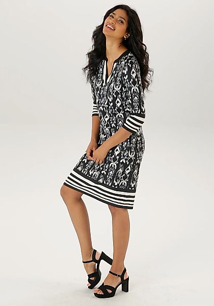 Aniston SELECTED Jerseykleid, mit femininen Ethno-Muster Allover günstig online kaufen