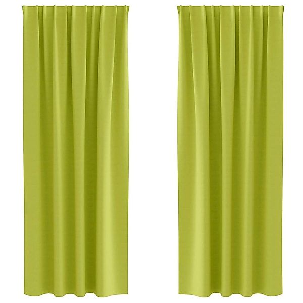 vidaXL Verdunkelungs-Vorhänge mit Ringen Grün Polyester 4107500 günstig online kaufen