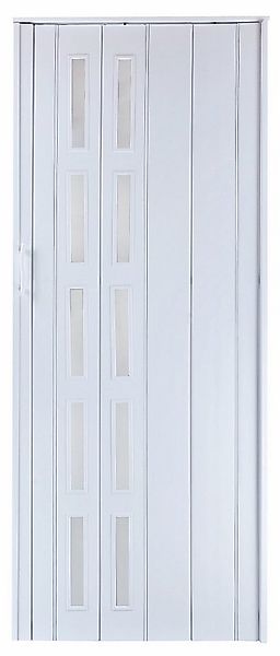Standom Falttür Schiebetür weiß farben Fenster H. 201 cm für Türbreite bis günstig online kaufen