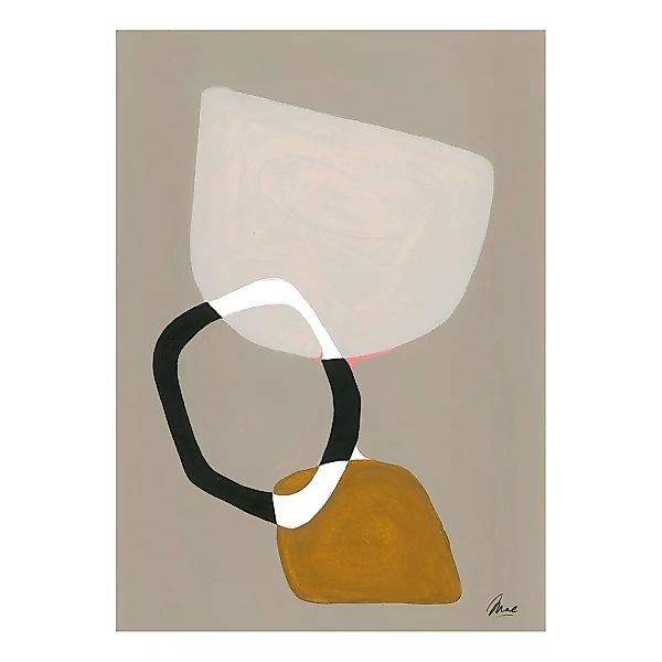 Paper Collective - Composition 03 Kunstdruck 70x100cm - braun, beige, weiß, günstig online kaufen