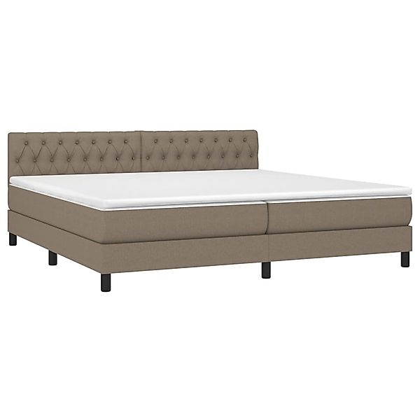 vidaXL Boxspringbett mit Matratze & LED Taupe 200x200 cm Stoff 3133425 günstig online kaufen