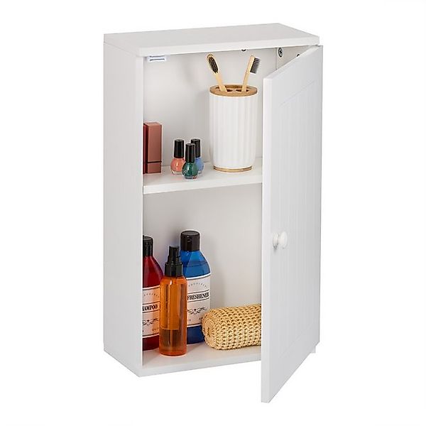 relaxdays Hängeschrank Hängender Badschrank mit Tür günstig online kaufen