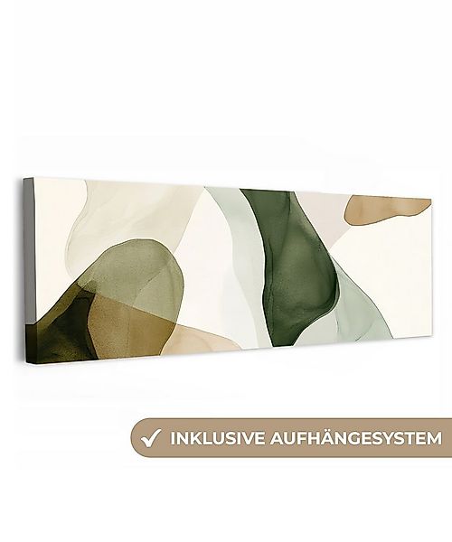 OneMillionCanvasses® Leinwandbild Panorama Japandi - Abstrakt - Grün, Fotod günstig online kaufen