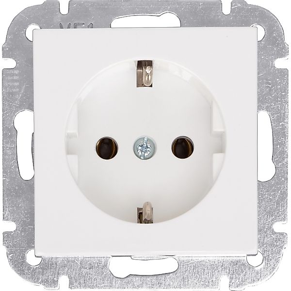 Elektromaterial Schutzkontakt-Steckdose Leonie Weiß günstig online kaufen