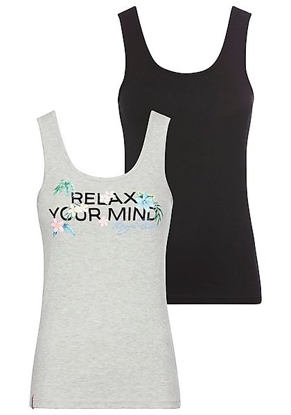 KangaROOS Tanktop (Packung, 2-tlg., 2er-Pack) 1x mit Frontdruck, 1x unifarb günstig online kaufen