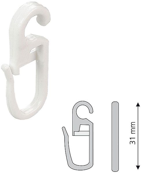 Liedeco Faltenclip, Gardinen, (Set, 8-St), Faltenlegehaken, günstig online kaufen