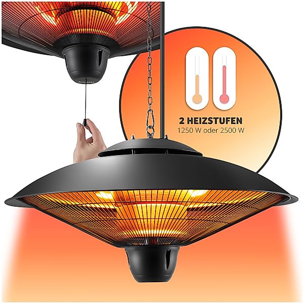 tectake Infrarotstrahler Infrarotheizstrahler, 2 Leistungsstufen, 1250 günstig online kaufen
