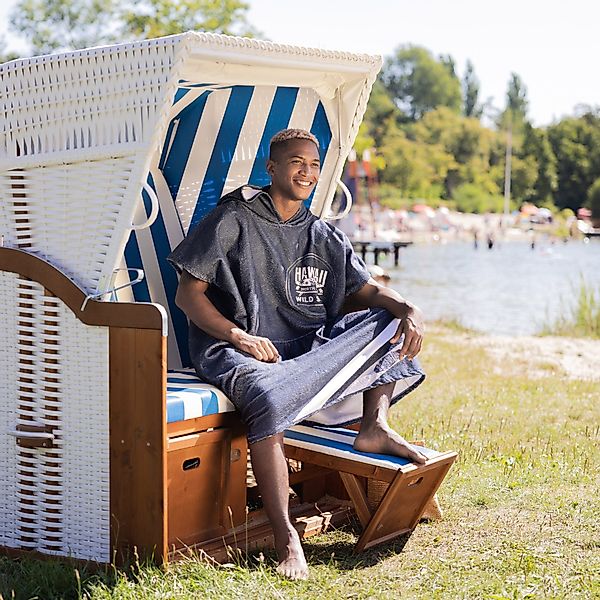 HOMELEVEL Bademantel Badeponcho Unisex - Surf günstig online kaufen