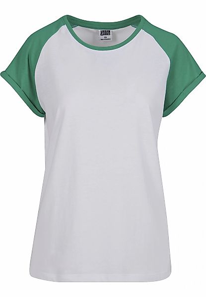 URBAN CLASSICS Kurzarmshirt "Urban Classics Damen Ladies Contrast Raglan Te günstig online kaufen