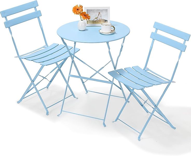 TLGREEN Balkonset Gartenmöbel Bistro Set Metall, günstig online kaufen