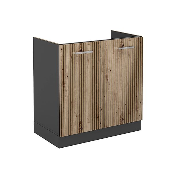 Vicco Unterschrank R-Line, Artisan-Eiche/Anthrazit, 80 cm ohne Arbeitsplatt günstig online kaufen