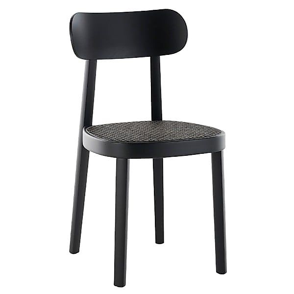 THONET 118 Holzstuhl Dark Melange schwarz | Rohrgeflecht-Sitz | Buche gebei günstig online kaufen