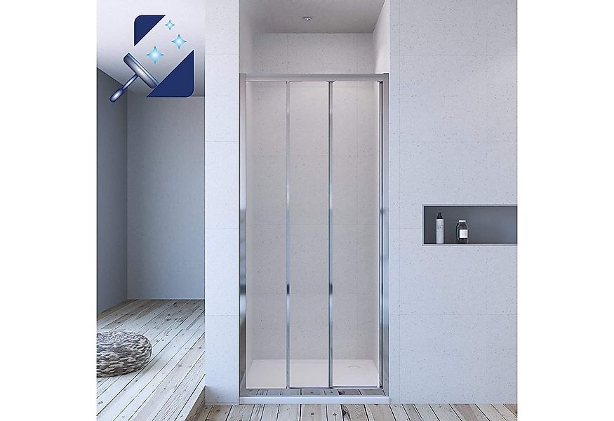 AQUALAVOS Dusch-Schiebetür Duschabtrennung Schiebetür 3 teilig Gleittür Nis günstig online kaufen
