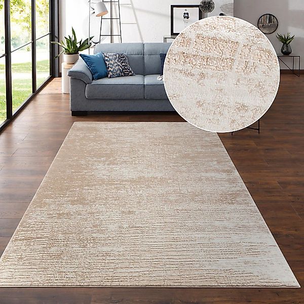 my home Teppich "Ariano, dezenter Glanz mit Hoch-Tief-Struktur" rechteckig günstig online kaufen