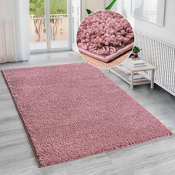 Bruno Banani Hochflor-Teppich »Shaggy Soft« rechteckig 30 mm Höhe gewebt, U günstig online kaufen
