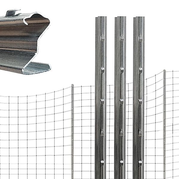 TRUTZHOLM Z Profil Zaunpfosten 230cm Feuerverzinkt 50x Zaunpfähle mit Haken günstig online kaufen
