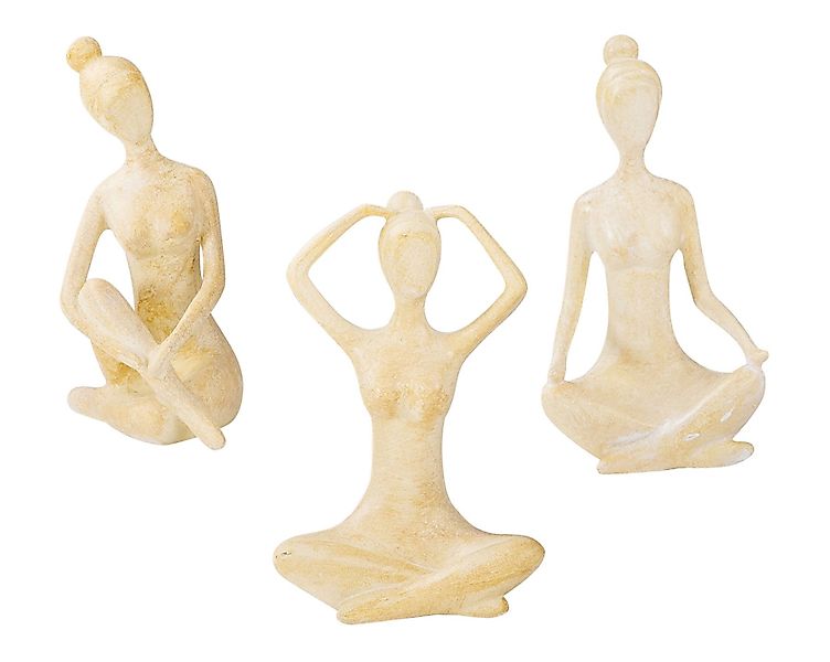 Levandeo® Dekofigur, 3er Set Yoga Deko günstig online kaufen