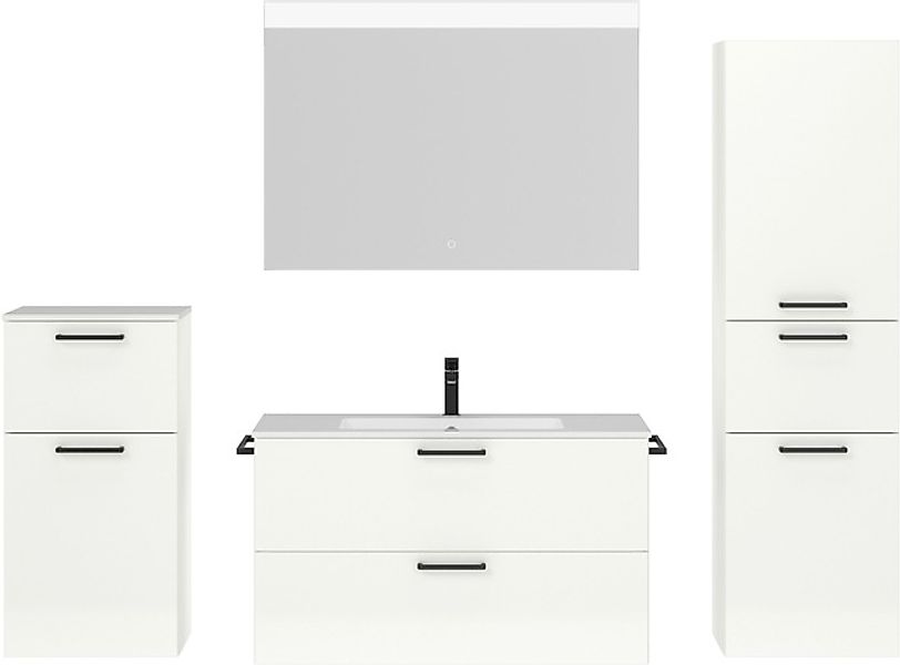 nobilia® Badmöbel-Set »Tolvina« vormontiert, mit Soft-Close, 4 Stk. tlg. Ho günstig online kaufen