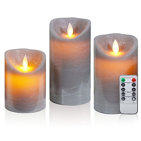 CCLIFE LED-Kerze LED Kerzen Echtwachs 3er günstig online kaufen