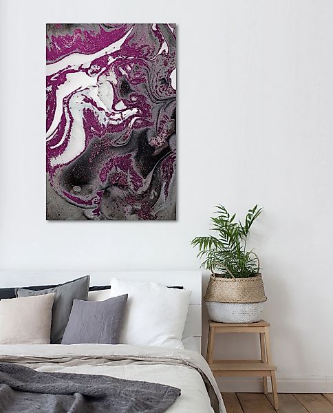 queence Acrylglasbild "Abstrakte Kunst mit Glitzer-Effekt", Kunst-Gemälde-A günstig online kaufen
