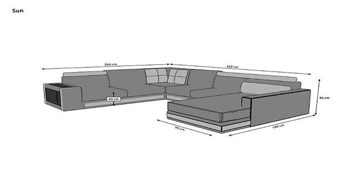 JVmoebel Ecksofa Design Ecksofa Wohnlandschaft Couch Sofa Ledersofa Sofas C günstig online kaufen