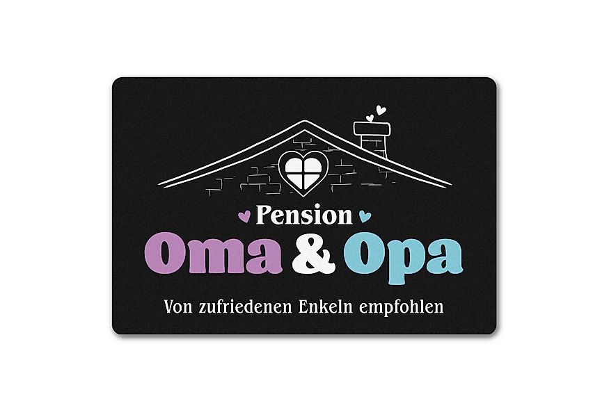 speecheese Fußmatte Pension Oma & Opa Fußmatte in 40x60 cm ohne Rand mit Sp günstig online kaufen