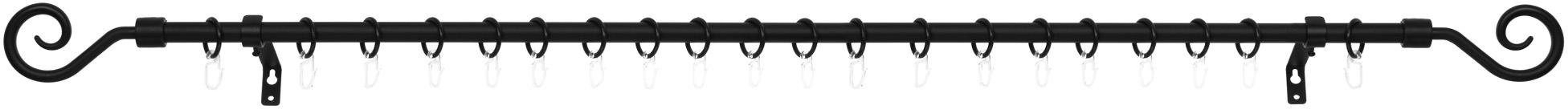 LICHTBLICK ORIGINAL Gardinenstange "Kringel" Ø 16 mm 1 läufig-läufig Fixmaß günstig online kaufen