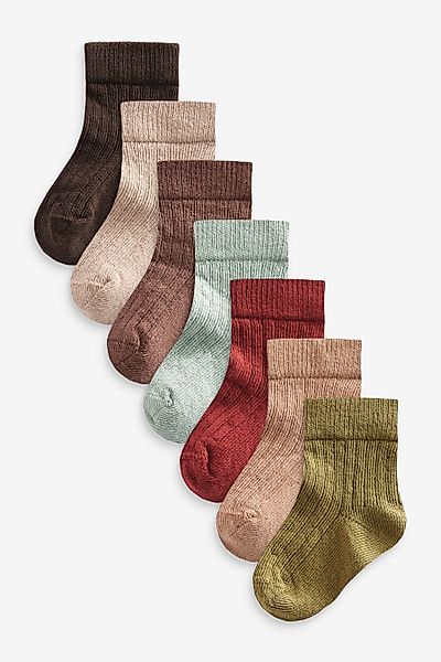 Next Kurzsocken Gerippte Socken im 7er-Set günstig online kaufen