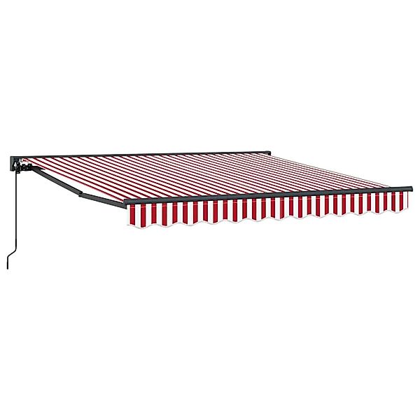 vidaXL Einziehbare Markise Rot und Weiß 350 x 250 cm 3330283 günstig online kaufen