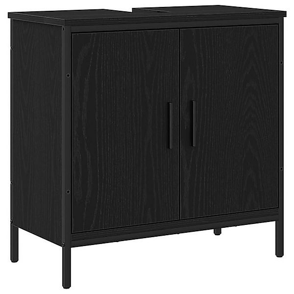 vidaXL Badezimmerspiegelschrank Badezimmer Waschbecken Schrank Schwarz Eich günstig online kaufen