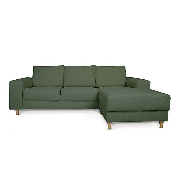 ebuy24 Nordic Sofa mit Chaiselong Rechts Gewendet Grün günstig online kaufen