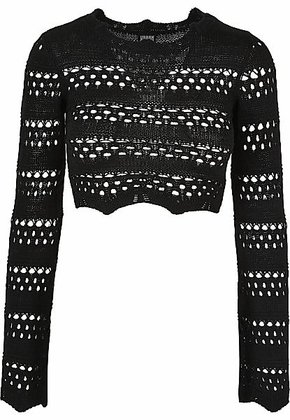 URBAN CLASSICS Fleecepullover "Urban Classics Damen Ladies Cropped Crochet günstig online kaufen