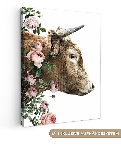 OneMillionCanvasses® Leinwandbild Schottischer Highlander - Kuh günstig online kaufen