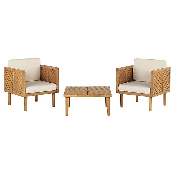 Beliani Bistro Set BARATTI Hellbeige 65x65x76 günstig online kaufen