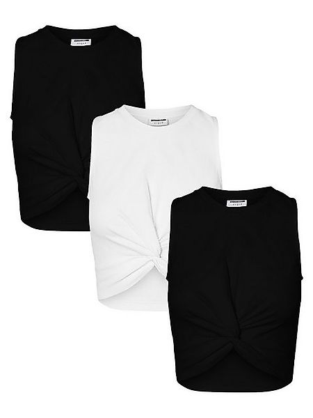 Noisy may Shirttop 3er Set Crop mit Knoten-Detail NMTWIGGI (3-tlg) NMTWIGGI günstig online kaufen