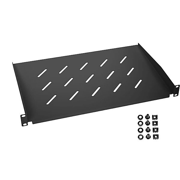 HMF 65499 Fachboden für Serverschrank  19 Zoll  1 HE  300mm Schwarz günstig online kaufen