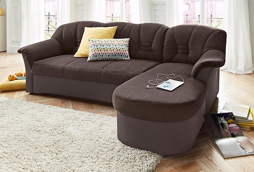 DOMO collection Ecksofa »Elva, zeitloses Design, elegante Rückensteppung, B günstig online kaufen