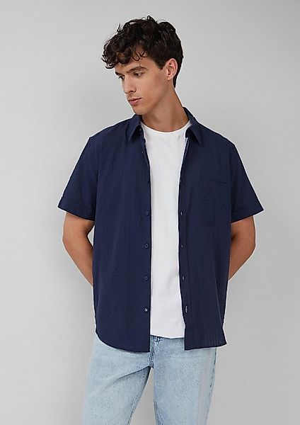 s.Oliver Kurzarmhemd Hemd Regular Fit: Strukturiertes Kurzarmhemd mit Kentk günstig online kaufen