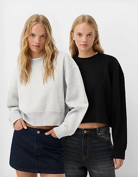 Bershka 2er-Pack Regular-Fit-Sweatshirts Damen L Kombiniert günstig online kaufen