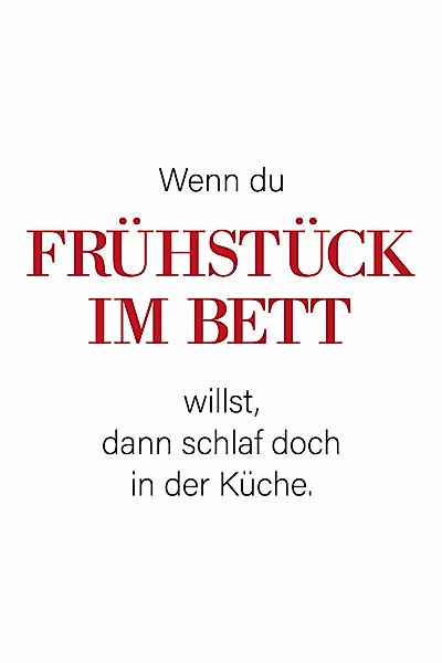 queence Wanddekoobjekt "FRÜHSTÜCK IM BETT", Stahlschild, Blechschild, Spruc günstig online kaufen