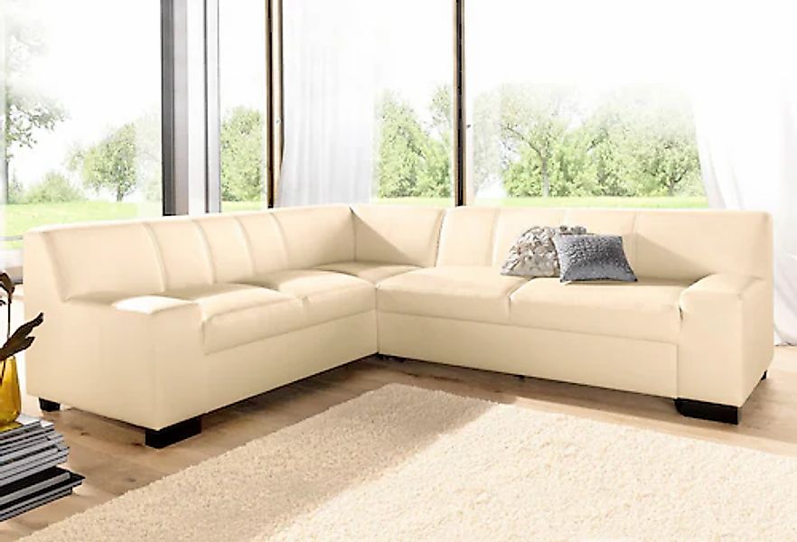DOMO collection Ecksofa »Norma Top, elegant und modern, flache Armlehnen, L günstig online kaufen