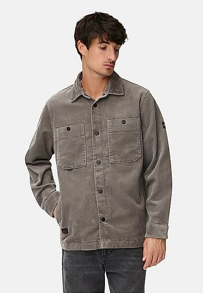 camel active Hemdjacke mit Druckknöpfen Langarm Kentkragen Markenlabel günstig online kaufen