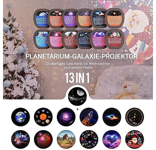 PRIISF Projektionslampe LED-Sternenhimmel Wandprojektor 13 Motiv Planetariu günstig online kaufen