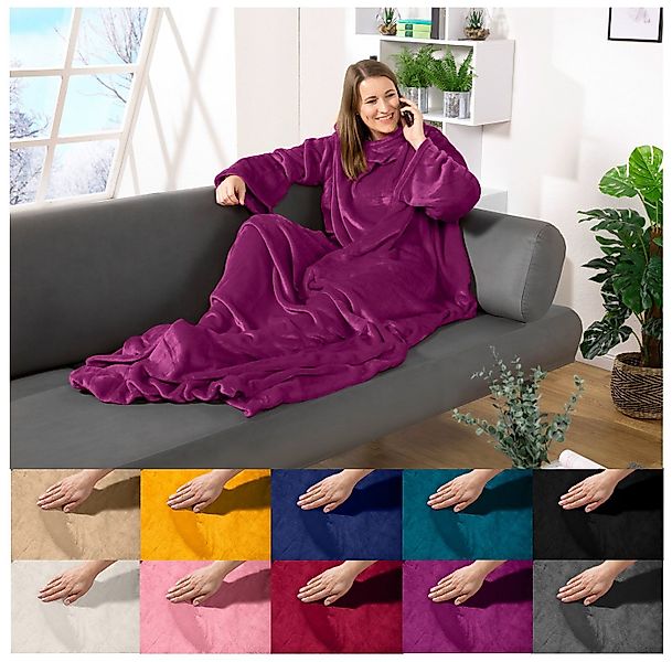 Wohndecke tragbare Ganzkörperdecke Kuscheldecke Ärmeldecke, heimtexland, fl günstig online kaufen