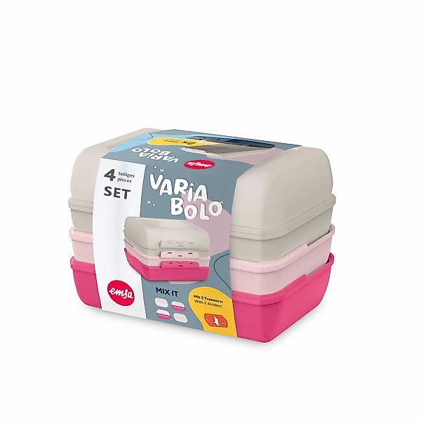 Emsa Lunchbox "Variabolo" Set, 4 tlg. tlg. platzsparend, verschiedene Farbk günstig online kaufen