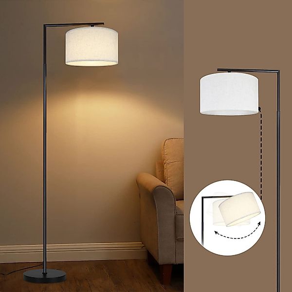 Nettlife Stehlampe Stehlampe Stoff Design Weiß günstig online kaufen