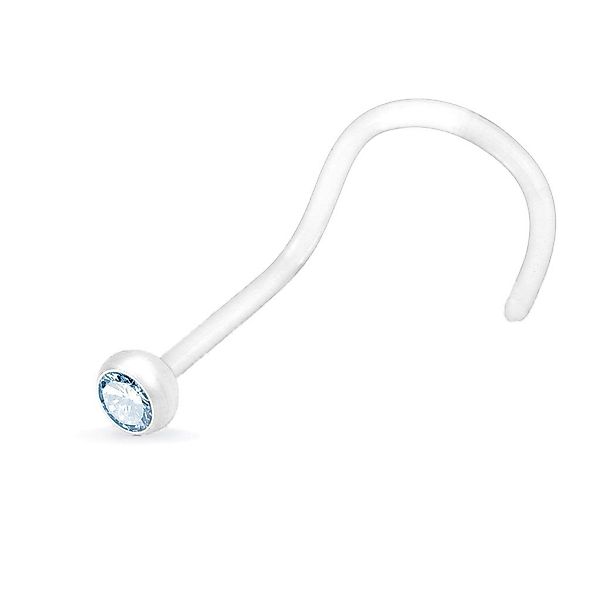 viva-adorno Nasenpiercing gebogen 0,8mm Nasenstecker Bioflex günstig online kaufen
